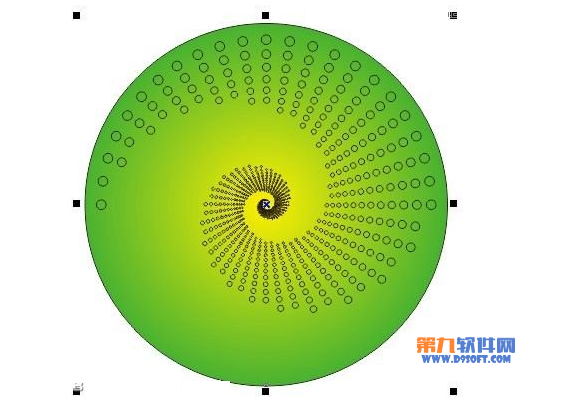 CorelDraw绘制圆点螺旋状效果5