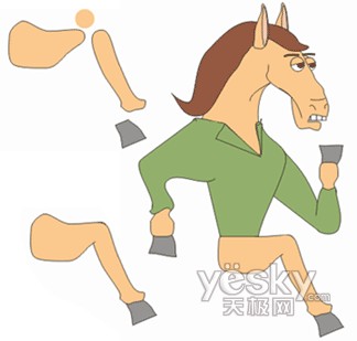 CorelDraw绘制简笔卡通小马8