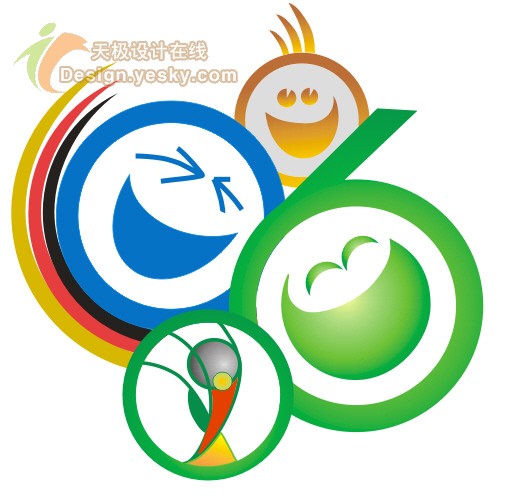CorelDraw绘制06德国世界杯Logo图案1