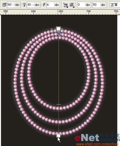 Coreldraw绘制一串发光的珍珠项链11