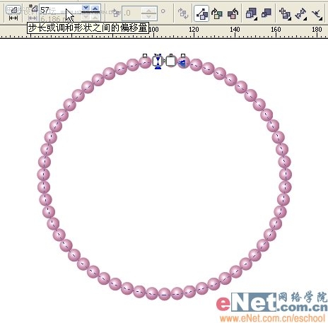 Coreldraw绘制一串发光的珍珠项链7