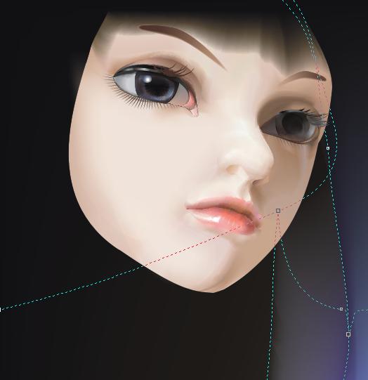 CDR X3设计绘制3D美女图片的实例教程10