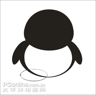 CDR绘制可爱的情侣QQ企鹅8