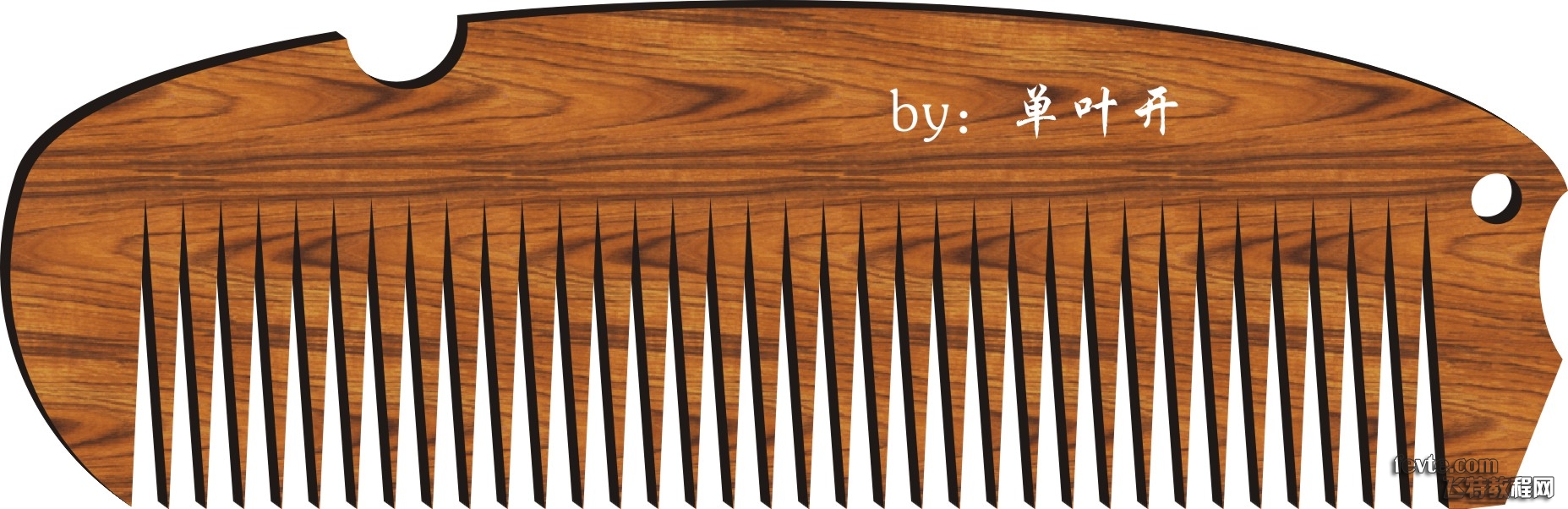 CDR拉链工具练习：木梳子的画法1