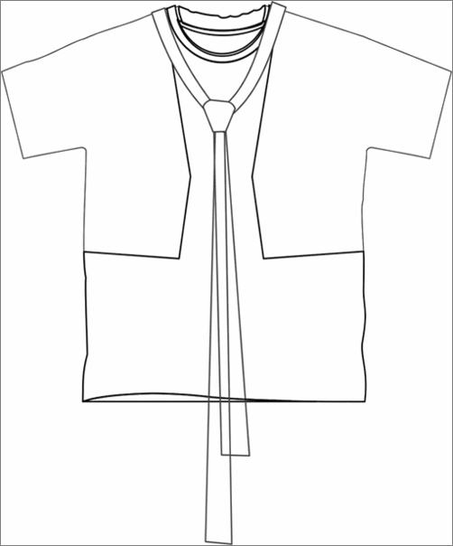 CDR绘制男士夏装款式短袖衣服8