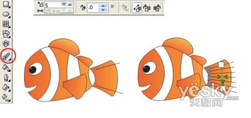 CDR绘画海底总动员小丑鱼Nemo6