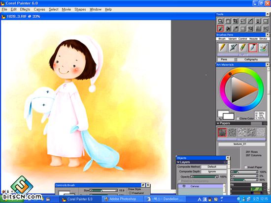教你用painter给插画上色 插画上色的具体过程和步骤5