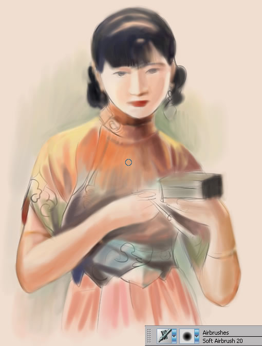 Painter与数码板合作手绘旧上海烟盒广告3