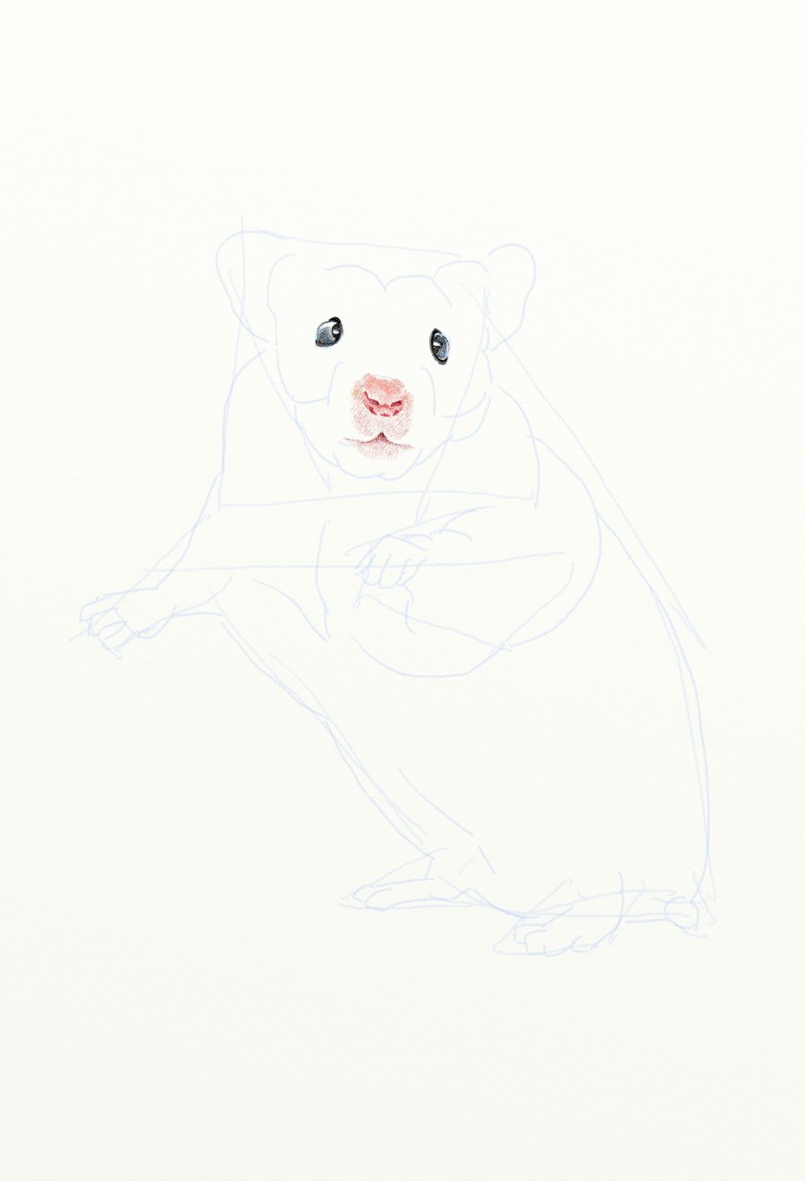 painter绘制一只可爱的老鼠5