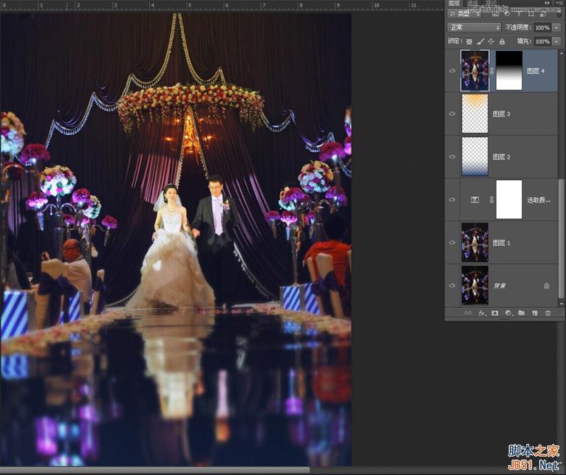 Photoshop详细解析室内婚片婚宴的整体色彩处理教程7