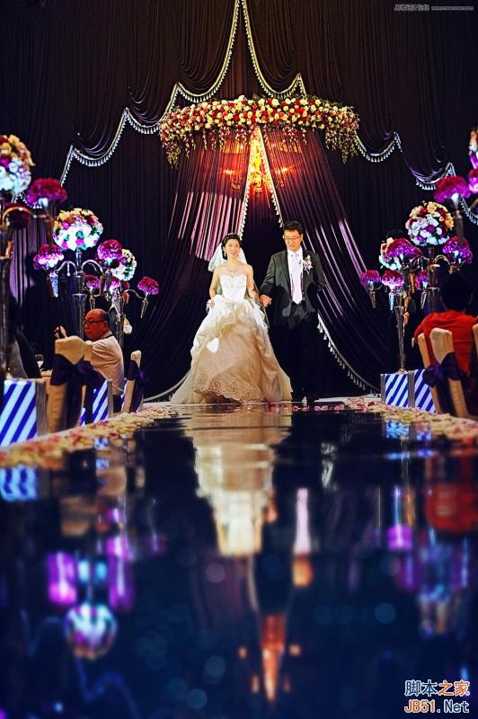 Photoshop详细解析室内婚片婚宴的整体色彩处理教程1