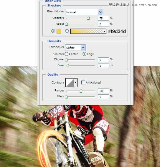 Photoshop设计超酷的火焰动感自行车教程5