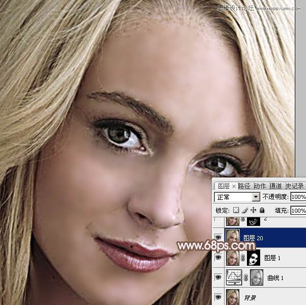 Photoshop超详细给满脸麻子的女人磨皮9