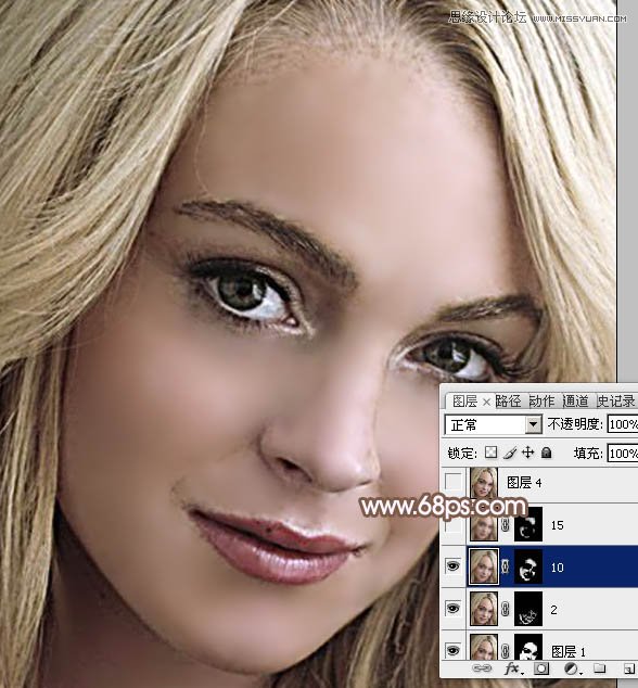 Photoshop超详细给满脸麻子的女人磨皮15