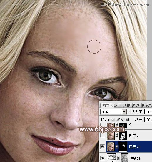 Photoshop超详细给满脸麻子的女人磨皮7