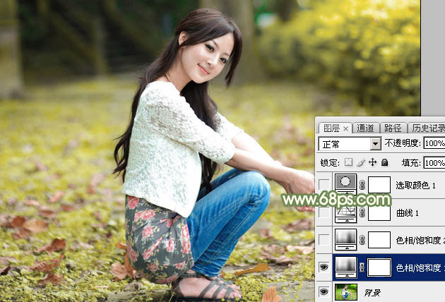 Photoshop打造古典中性暖色外景美女图片5