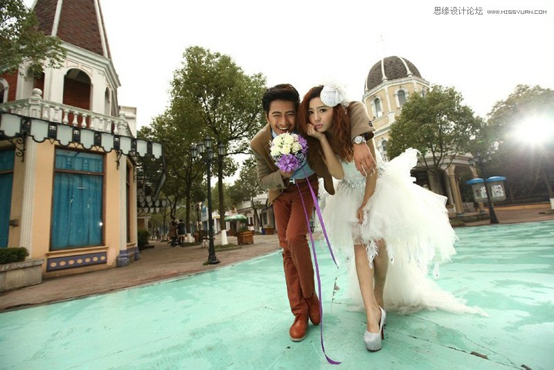 Photoshop调出韩式婚纱照梦幻童话效果2
