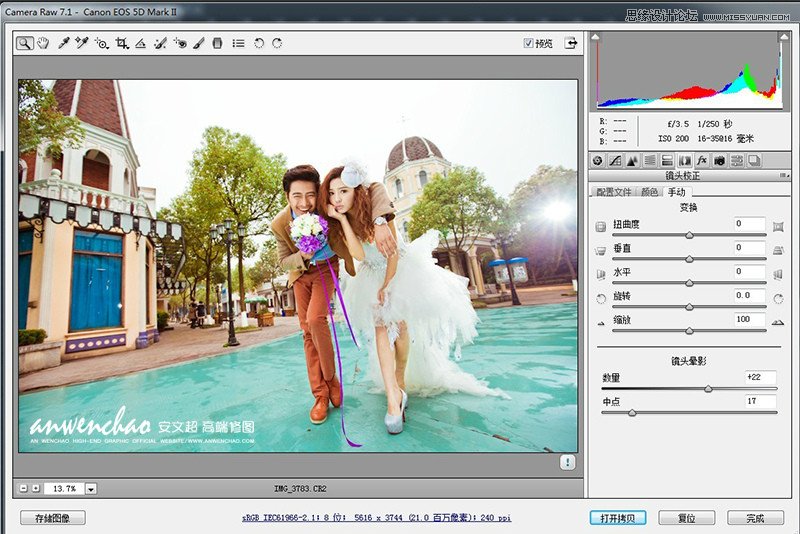 Photoshop调出韩式婚纱照梦幻童话效果6