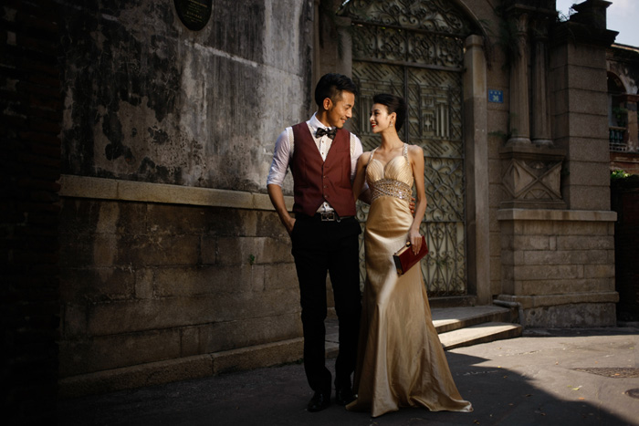 Photoshop打造华丽质感的古代建筑婚纱照2