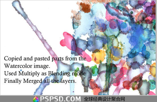 PS制作抽象水彩画壁纸教程6