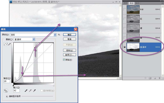 风光片天空photoshop处理技巧示例2