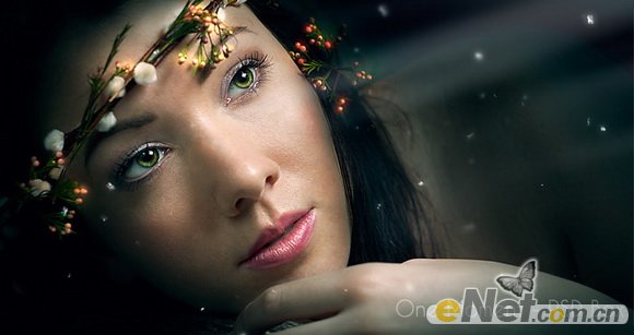PhotoShop给美女照片制造梦幻荧光画面效果教程1