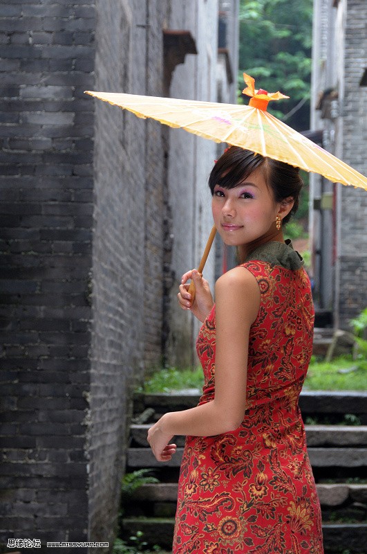 PhotoShop为外景MM照片美白3