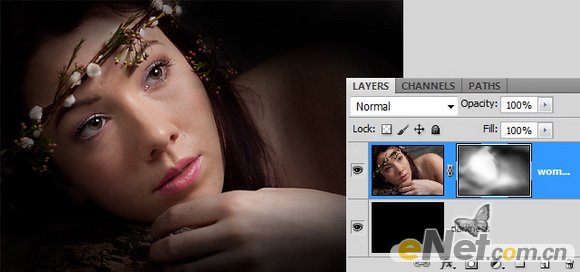 PhotoShop给美女照片制造梦幻荧光画面效果教程4