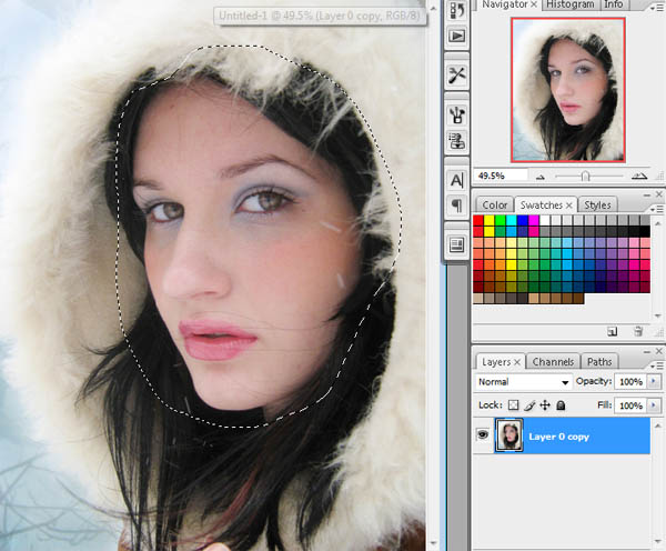 Photoshop打造完美的冬日彩妆人像4
