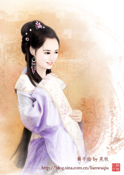 PhotoShop给古装MM照片转言情风美女转手绘教程1