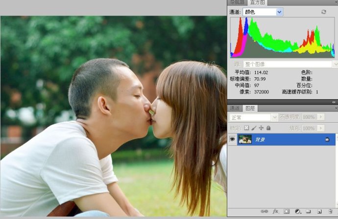 PhotoShop高/中/低调图片的直方图认识基础教程2