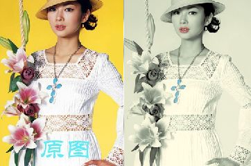 PS把普通美女照片处理为怀旧老照片效果1