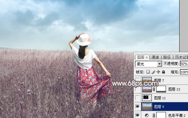 Photoshop打造小清新的韩系秋季外景图片35