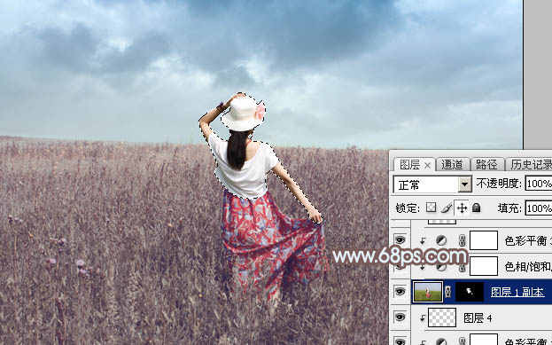 Photoshop打造小清新的韩系秋季外景图片28