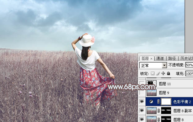 Photoshop打造小清新的韩系秋季外景图片34