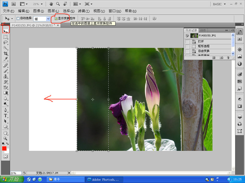 PhotoShop变换工具对摄影照片后期构图修复9