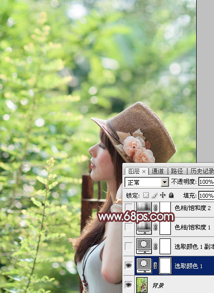 PS打造甜美粉红色秋季美女图3