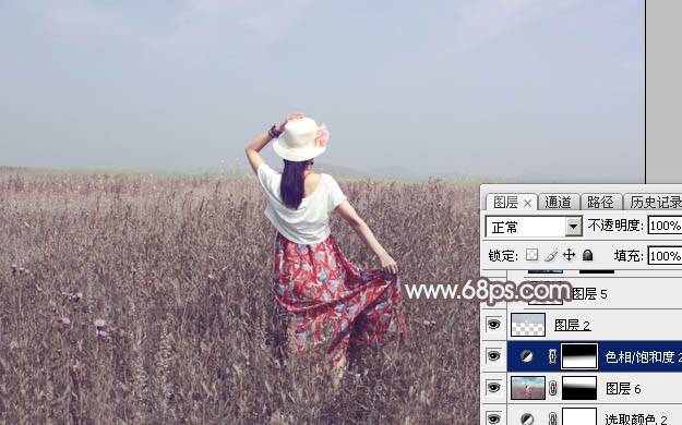 Photoshop打造小清新的韩系秋季外景图片19