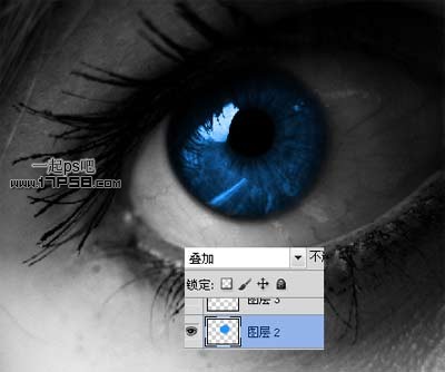 PhotoShop制作漂亮的蓝眼睛黑白效果教程5
