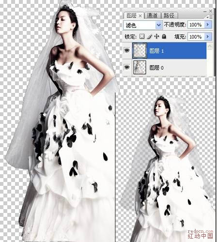 Photoshop打造梦幻天使婚片教程5
