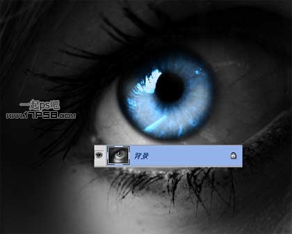PhotoShop制作漂亮的蓝眼睛黑白效果教程8