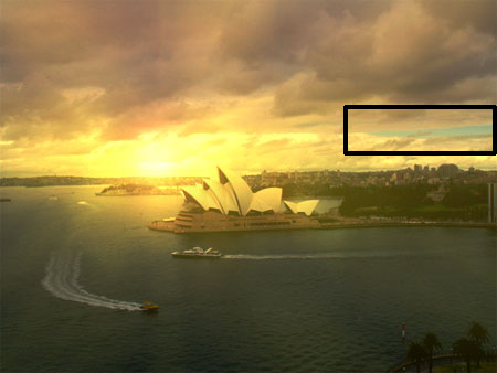 Photoshop给悉尼歌剧院加上霞光效果12
