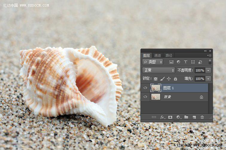 Photoshop调色诗意的沙滩贝壳3