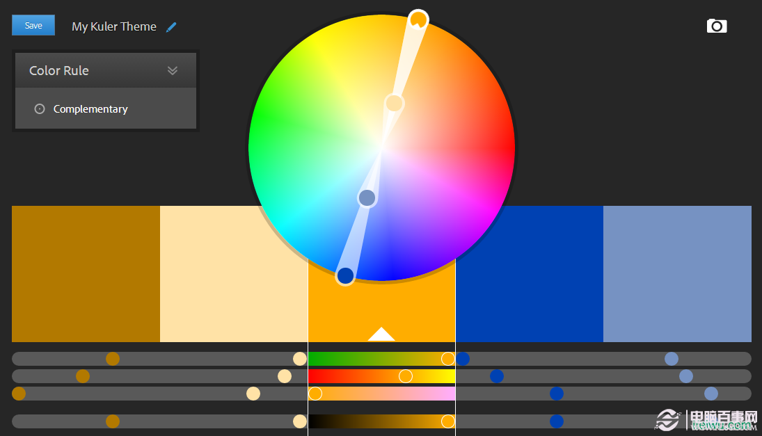 ps教你用图片创建独特的配色方案4