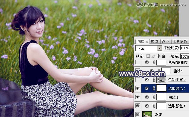 Photoshop给花园美女调出秋季唯美效果10