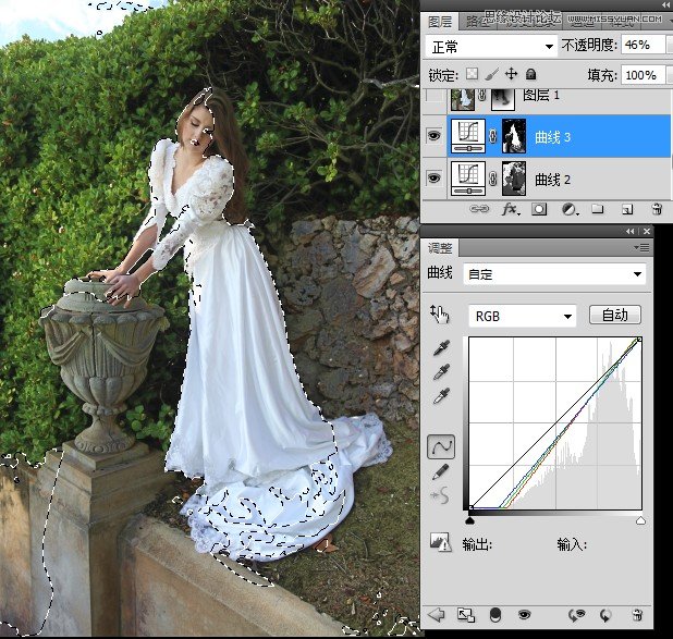 Photoshop调出新娘照片唯美的柔色效果4