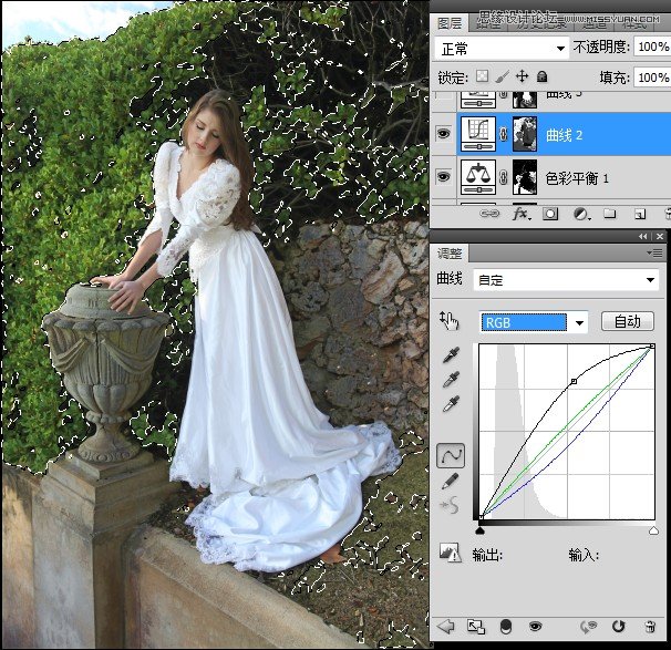 Photoshop调出新娘照片唯美的柔色效果3
