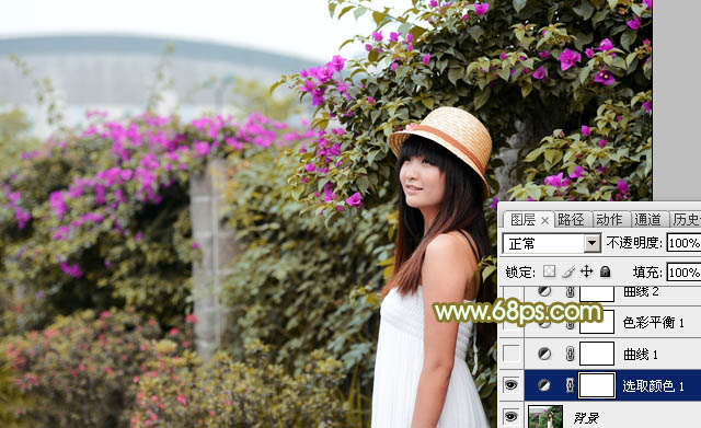 Photoshop打造人物照片韩系黄褐色技巧7