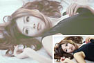 Photoshop给美女加上淡调的韩系红褐色1