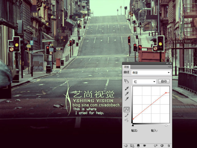 PhotoShop为老街口照片调出怀旧效果教程4